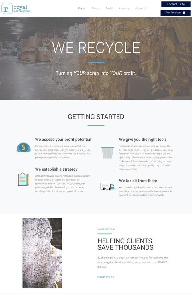 Commercial Recycling brand collateral
