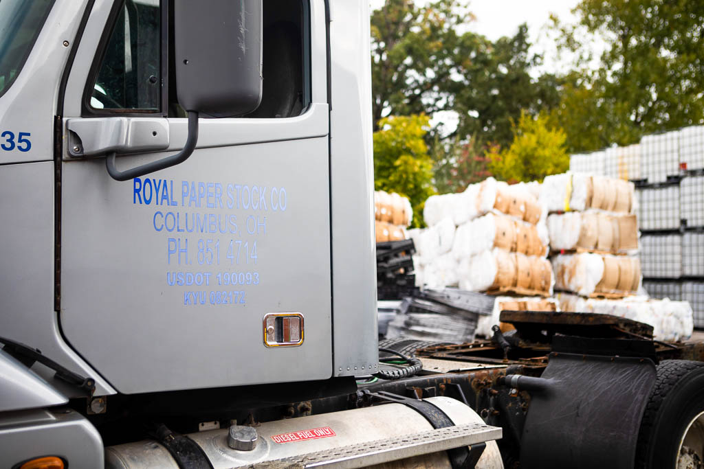 Commercial Recycling collection truck